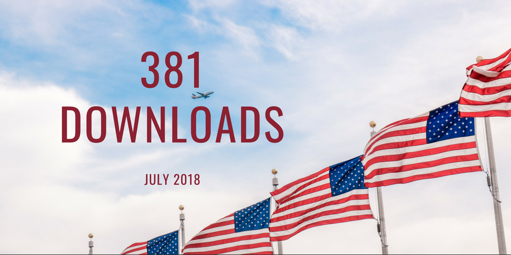 There were 381 downloads from Touro Scholar for July 2018
